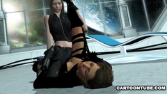 Lesbian 3d fantasy fuck - this babe feels horny