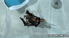 Lesbian 3d fantasy fuck - this babe feels horny