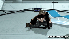 Lesbian 3d fantasy fuck - this babe feels horny