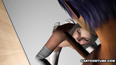 Another deepthroat in free 3d cartoon with sexy girl