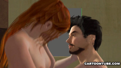 Office face fuck with horny and submissive redhead secretary