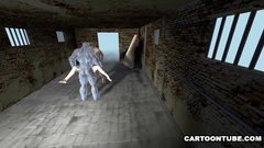 Muscular creatures 3some fuck naked 3d babe Pt.2