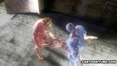 Muscular creatures 3some fuck naked 3d babe Pt.2