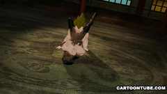 Tiny asian 3d cutie gets hardcore fucked by horny creature