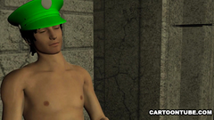 Passionate 3some fuck with nude babe in 3d cartoon