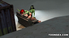 Horny 3d monsters have fun in hardcore cartoon