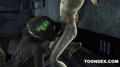 Creepy monsters fuck each others in crazy 3d toon