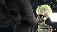 Creepy monsters fuck each others in crazy 3d toon