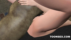 Hardcore threesome fuck with naked 3d babe