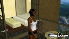 Ebony 3d slut gets drilled by big black cock