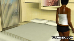 Ebony 3d slut gets drilled by big black cock