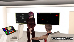 Hardcore 3d face fuck and pussy banging on the spaceship