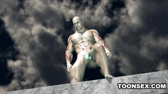 Muscular tattooed monster fucks redhead 3d cutie