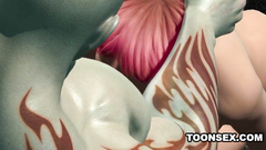 Muscular tattooed monster fucks redhead 3d cutie