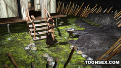 Ghost dude bangs big brested 3d babe