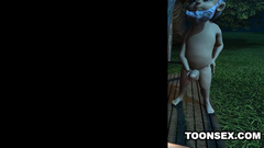 The Snow White and horny dwarf in 3d porn video