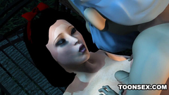 The Snow White and horny dwarf in 3d porn video