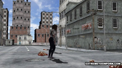 City fuck with naked and sexy 3d babe