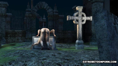 Horny zombie bangs his sexual victim in her tight pussy