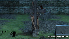 Horny zombie bangs his sexual victim in her tight pussy