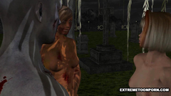 Cruel fuck between chicks and monsters in 3d cartoon