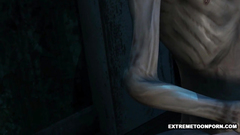 Hardcore threesome fuck in 3d cartoon with ugly monsters