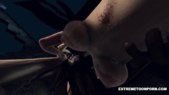 Hardcore threesome fuck in 3d cartoon with ugly monsters