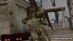 Crazy monster threesome fuck with tanned sexy chick