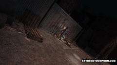 Hot babe with bald head gets drilled by ugly monster