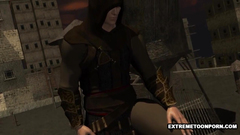 Short-haired naked 3d babe gets her pussy fucked