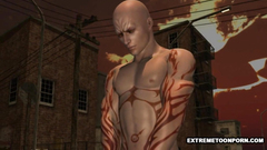 Short-haired naked 3d babe gets her pussy fucked