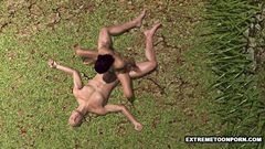 Naked 3d beauty gets hardcore fucked outdoors