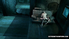 Cruel zombie attack ends with hardcore 3d banging