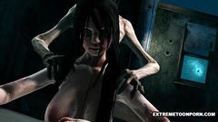 Cruel zombie attack ends with hardcore 3d banging