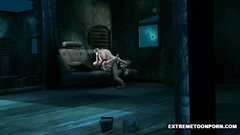 Cruel zombie attack ends with hardcore 3d banging