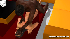 Destroyed zombie girl gets fucked by big black cock