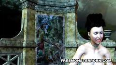 Naked 3d chicks getting nailed by ugly monsters