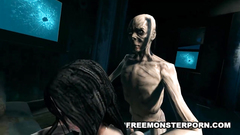 Evil and horny zombie fucks naked petite cutie