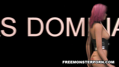 Femdom pussy licking in 3d BDSM porn cartoon