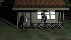 Seductive babe attacked and fucked by horny monster