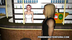 Busty 3d girl attacked and fucked by zombie