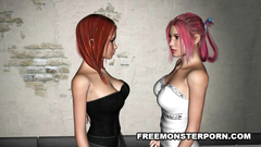 Busty 3d girl attacked and fucked by zombie