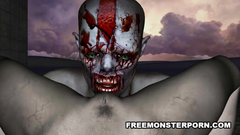 Bloody monster fucks naked 3d girl in porn cartoon