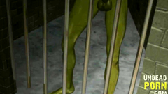 Undead creature bangs naked 3d girl in brutal sex video