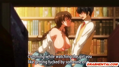 Bondage coed hentai bigboobs wetpussy fucking in the library room