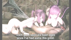 3D animation badgirls threesome sex