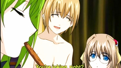 Two girls hentai threesome fucking