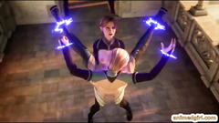 3D anime shemale hard fucking and tittty cumming