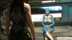 Blue 3D animation shemale bigboobs hard fucked