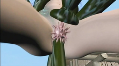 3D anime drilled all hole by snake monster